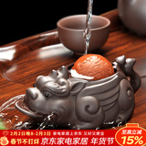 唐丰 紫砂茶宠金蟾茶具茶盘摆件喷水茶宠精品 TF-4097 财源滚滚茶宠 28