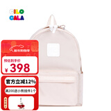 CILOCALA双肩包女M+号登山包校园电脑包大容量旅行包上班出游背包帆布书包 MILKY-奶白M+中号