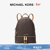 MICHAEL KORS【新年礼物】迈克高仕 MK Rhea Zip 中号老花通勤包 深棕色 200 中号