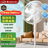 格力（GREE）【格力造-品质推荐】大风量落地扇家用电风扇摇头轻音柔风电扇科技风节能宿舍风扇 FD-40X77Bh5