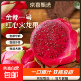【商超大果】广西金都一号红心火龙果超甜红肉火龙果新鲜水果 带箱5斤大果 单果400g+