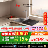 方太【水槽式洗碗机M1】大容量不锈钢槽体高能气泡洗100℃蒸汽除菌洗碗不弯腰洗果蔬去农残 洗碗机在右