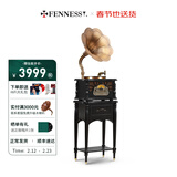 梵尼诗欧式复古25X留声机黑胶唱片机客厅音响老式电唱机蓝牙音箱 HIFI升级版-黑色（铜喇叭）