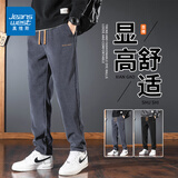 真维斯加绒加厚休闲裤男2025秋冬季新款裤子直筒宽松运动卫裤博奥绒长裤 095深灰色 XL （建议125-145斤）