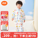 良良（liangliang）婴儿睡袋夏季空调房防踢被宝宝纯棉可拆袖儿童睡袋 拼图蓝·寒冬款【适合10-15℃】 L（建议身高80-95cm）