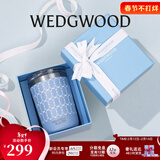 Wedgwood不锈钢保温杯高颜值咖啡杯便携水杯陶瓷涂层茶杯保冷保热随行杯 金粉年华蓝色随行杯350ml