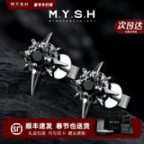 铭扬饰海 925银耳钉男士潮流韩版个性男款耳饰单只耳环时尚饰品礼物送男友 一对