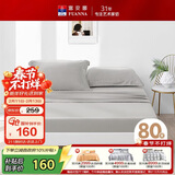 富安娜全棉床笠纯棉单件床罩80S长绒棉床垫罩1.8x2米米双人床垫保护套