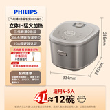 飞利浦（PHILIPS）【11.11立即开抢】电饭煲0涂层IH加热 4L家用电饭锅 升级鲜润面膜饭 0涂层不粘锅4-5人 HD5225/60