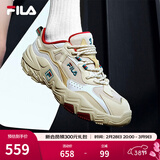 FILA 斐乐官方老爹鞋男女情侣鞋减震跑步鞋运动鞋掠夺者 2 【女款】米色/雨雾灰-AN 38
