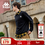 卡帕（Kappa）背靠背宽松运动卫衣女美式复古圆领休闲上衣男款套头衫K0CZ2WT93V 93V黑色-990 2XL