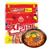 不倒翁辣味金拉面 120g*5包入 潘玮柏同款泡面 韩国进口方便面拉面速食