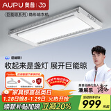 奥普电动晾衣机隐形超薄阳台曲面灯电动晾衣架升降伸缩晾衣杆D350M