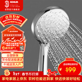 科勒（KOHLER）晨雨【三功能】流线型手持花洒单喷头莲蓬头R72421T-CP银色