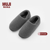 MUJI男女通用 柔软 可水洗室内外鞋 拖鞋秋冬季男鞋女鞋 包跟保暖 炭灰色 240mm M/38码(2.0)