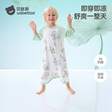 贝肽斯婴儿睡袍新款后背网眼透气儿童睡袋夏季纯棉睡衣宝宝睡裙