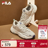 斐乐女鞋老爹鞋火星鞋潮流复古轻便厚底运动鞋女 奶白/木薯粉-GT 37.5