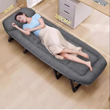 顺优折叠床午休床折叠床办公室午睡床躺椅简易便携医院陪护床行军床 轻便1.8米亲肤桃皮绒布 三折