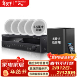 山水（SANSUI）T2 吸顶音响喇叭 5.1家庭影院音响套装 背景音乐客厅 吊顶喇叭 音箱功放家用 T2 900W功放+6.5吋喇叭*5+8吋炮+话筒