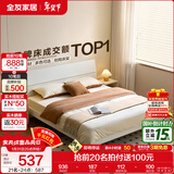 全友家居现代简约高箱储物收纳床主卧1.8米x2米双人大床家具政府补贴 【暖白色 | 高脚】单床 1.5x2米【爆款+性价比超高】