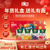 汇源100%混合装礼盒果汁饮料200ml*12盒年货礼盒节送礼宴请
