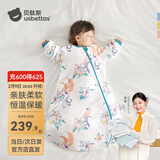 贝肽斯睡袋婴儿春秋恒温新生儿童宝宝睡袋一体式防踢被惊跳包被睡衣连体 神鸟 冬季加厚-竹棉（0-15℃） M码建议身高65-85cm年龄9月-2岁