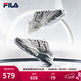 FILA斐乐女鞋跑步鞋火星二代复古老爹鞋运动鞋休闲慢跑鞋FILA MARS Ⅱ 微白/雨雾灰-WA-F12W141116F  37.5
