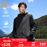 361°运动连帽夹克外套男2025年秋冬防风防泼水户外冲锋男装休闲外套女 【推荐】超级黑 M