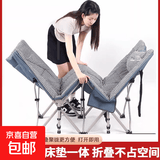 午休折叠床办公室午睡神器工位单人简易陪护小床户外行军床加厚 加粗方管【床垫一体】舒适款 长190cm灰色
