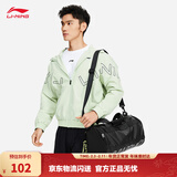 李宁单肩包男女同款训练系列桶包可斜挎旅行包 黑色-2 F
