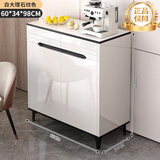 亿家木轻奢餐边柜碗柜客厅靠墙收纳柜多功能储物柜现代简约茶水柜酒柜 昇级合页柜门【两门两抽】60*34*98CM 自行组装