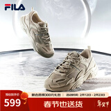 斐乐（FILA）跑步鞋老爹鞋男鞋FILA MARSⅡ火星二代情侣款复古运动鞋休闲鞋 驼丝锦-DO-F12M131116F 44