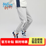 361°童装男童长裤运动卫裤春季新款运动裤新年中大童舒弹科技篮球裤子 浅瓦花灰 140