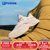 FILA FUSION潮牌斐乐女鞋BUBBLE泡泡鞋时尚百搭休闲鞋运动鞋女 安哥拉棕/百花香粉 新色上市 36
