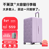 不莱玫行李箱女拉杆箱男旅行箱大容量密码箱商务学生托运箱24英寸 紫色