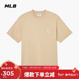 MLB男女情侣运动纯色刺绣小logoT恤时尚3ATSB1143