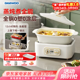 大宇（DAEWOO）加厚全钢电蒸锅多功能蒸煮炖一体3层家用可拆洗304不锈钢18L大容量蒸汽锅S30PRO（标配+汽锅）