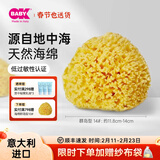 OKBABY天然海绵婴儿洗澡海绵宝宝洗澡沐浴球儿童成人洗脸搓澡蜂窝海绵 精选S级群岛型14#【儿童成人洗澡】