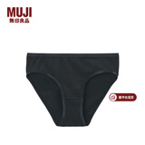 MUJI MUJI 女式 弹力天竺编织中腰短裤 内裤 FCE01A1A 黑色 S