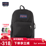JANSPORT杰斯伯书包轻便双肩包男女旅行包简约背包电脑包学生校园 7ZNZ008爵士黑-隔层+侧袋+厚底