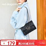 红蜻蜓（RED DRAGONFLY）包包女包牛皮斜挎单肩包菱格方包送女友情人节新年生日礼物