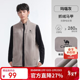 骆驼（CAMEL）户外抓绒马甲男立领防风加绒保暖抗静电摇粒绒冲锋衣内胆女1302