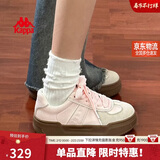 卡帕（Kappa）官方德训鞋子女鞋冬季厚底增高休闲运动学生板鞋 奶茶粉 36