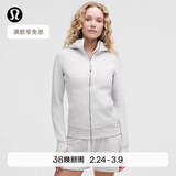 lululemon丨Scuba 女士拉链连帽衫*拉绒 杂色超浅灰(LW3KAMS) M /8