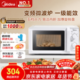 美的（Midea）变频家用微波炉  经典双旋钮 360°转盘加热  智能解冻 五档火力18L容量213B升级款（M13J）