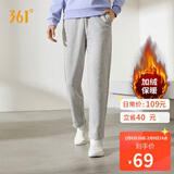 361°运动裤子女秋冬季跑步宽松加绒休闲裤直筒长裤卫裤662444701D