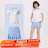 川崎（KAWASAKI）羽毛球服女神运动套装女夏季短袖T恤运动裙繁花似锦运动服速干衣 繁花似锦 A2948 紫蓝色套装 M