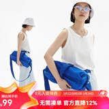 雲上生活250g棉氨混纺无袖吊带背心女夏款内搭上衣B6864X 云白色 S (80-100斤)