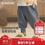巴拉巴拉宝宝裤子男童长裤女童加绒裤冬装运动裤摇粒绒潮208424108205