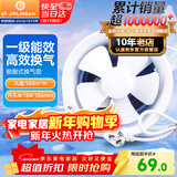 金羚（JINLING）排气扇卫生间浴室厨房抽油烟扇窗式6寸（安装玻璃上）APC15-2-1